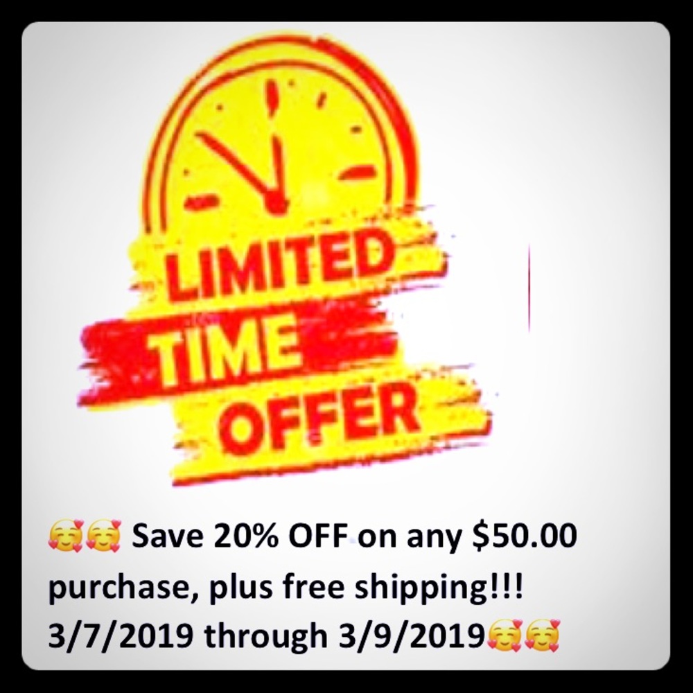 20% discount with $50.00 purchase & free shipping